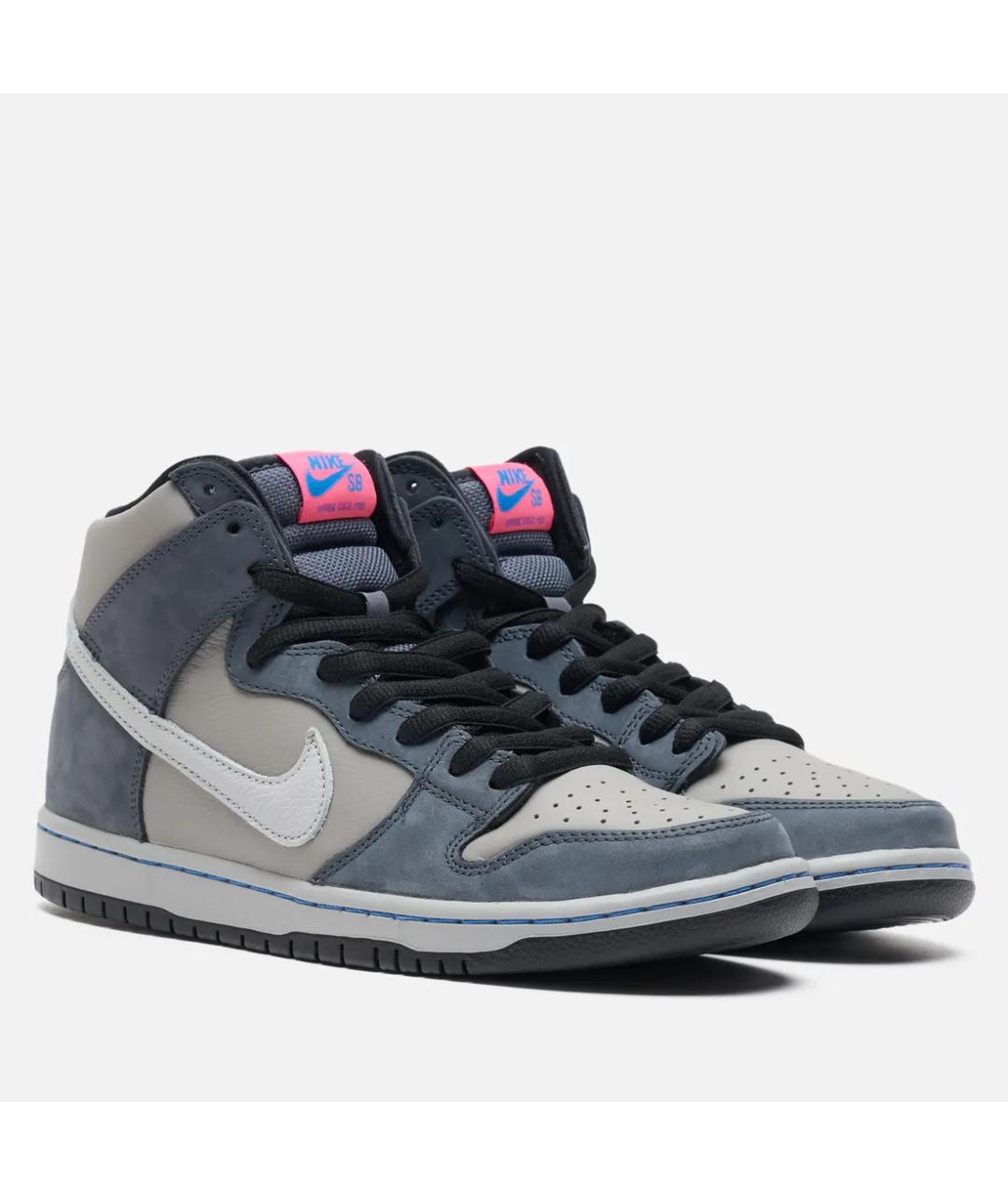 NIKE Серые нубуковые высокие кроссовки / кеды, фото 6