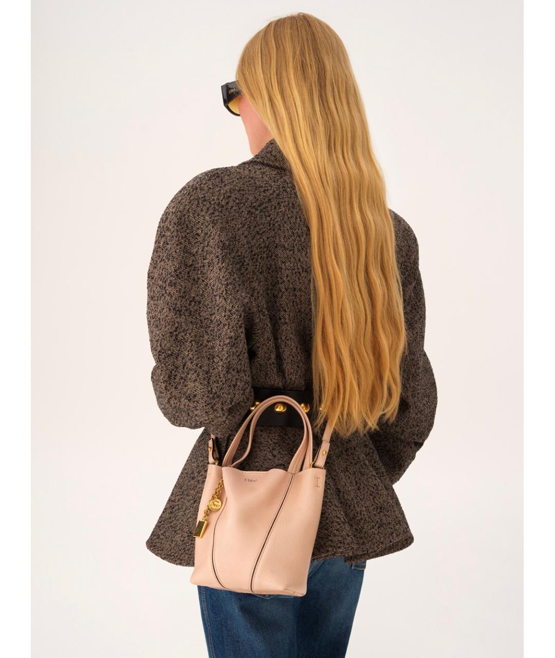 CHLOE Розовая кожаная сумка тоут, фото 4