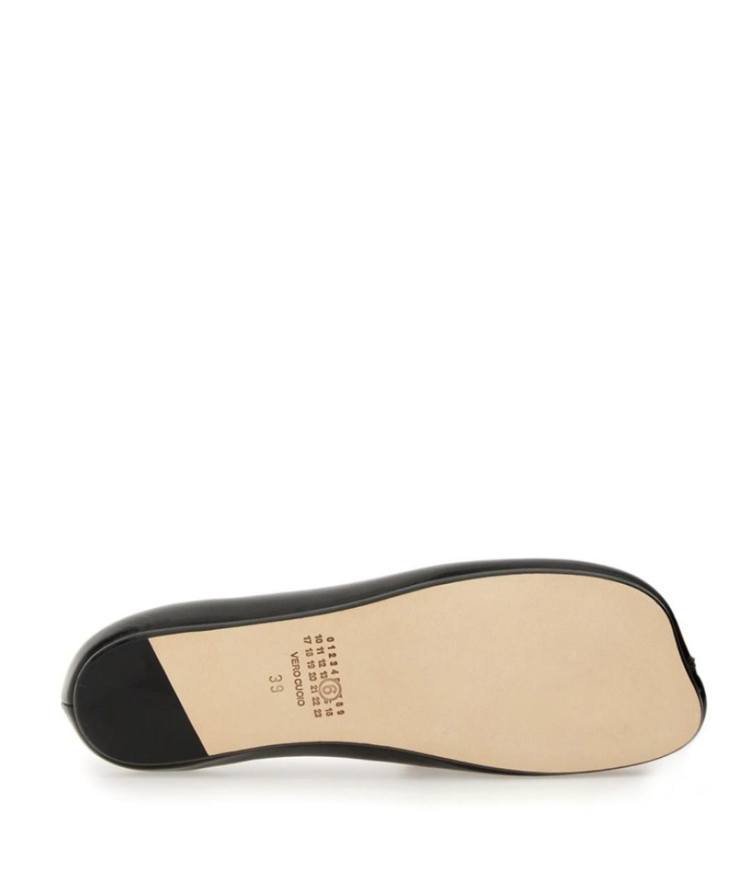 MM6 MAISON MARGIELA Черные кожаные балетки, фото 5