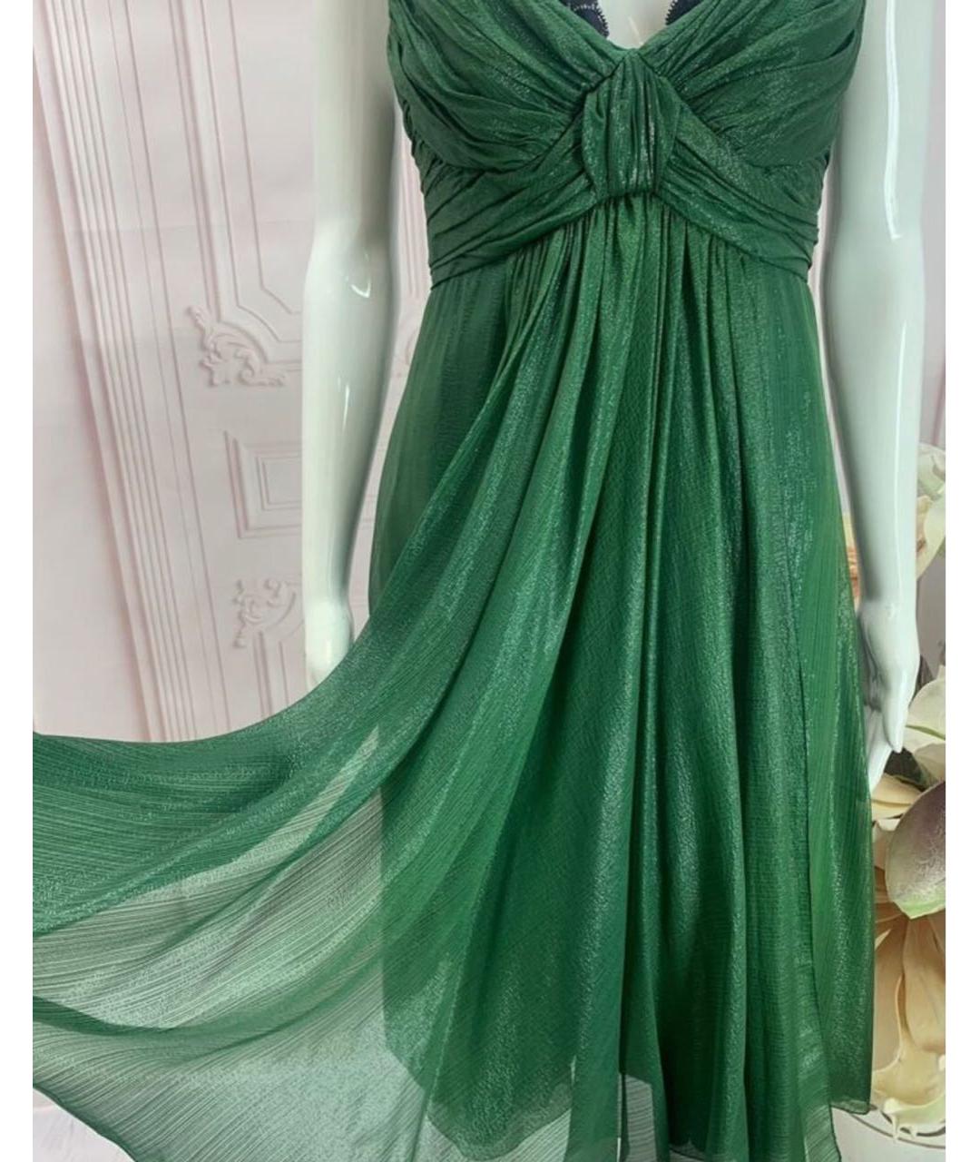 DOLCE&GABBANA Зеленые шелковое коктейльное платье, фото 7