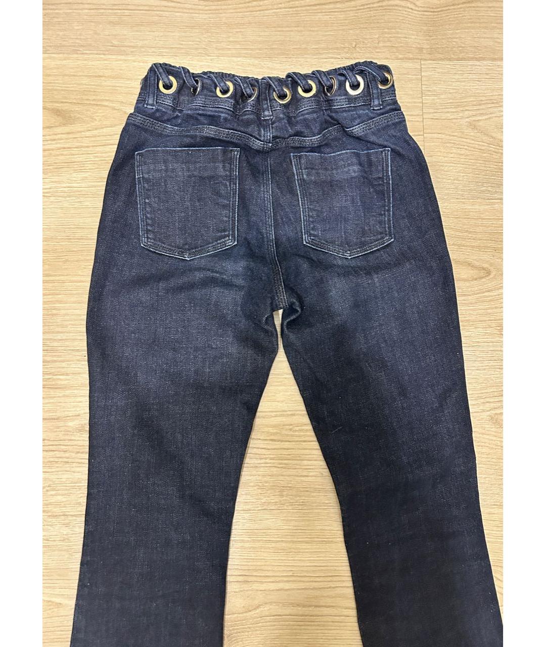 VICTORIA BECKHAM Темно-синие хлопко-эластановые джинсы клеш, фото 7