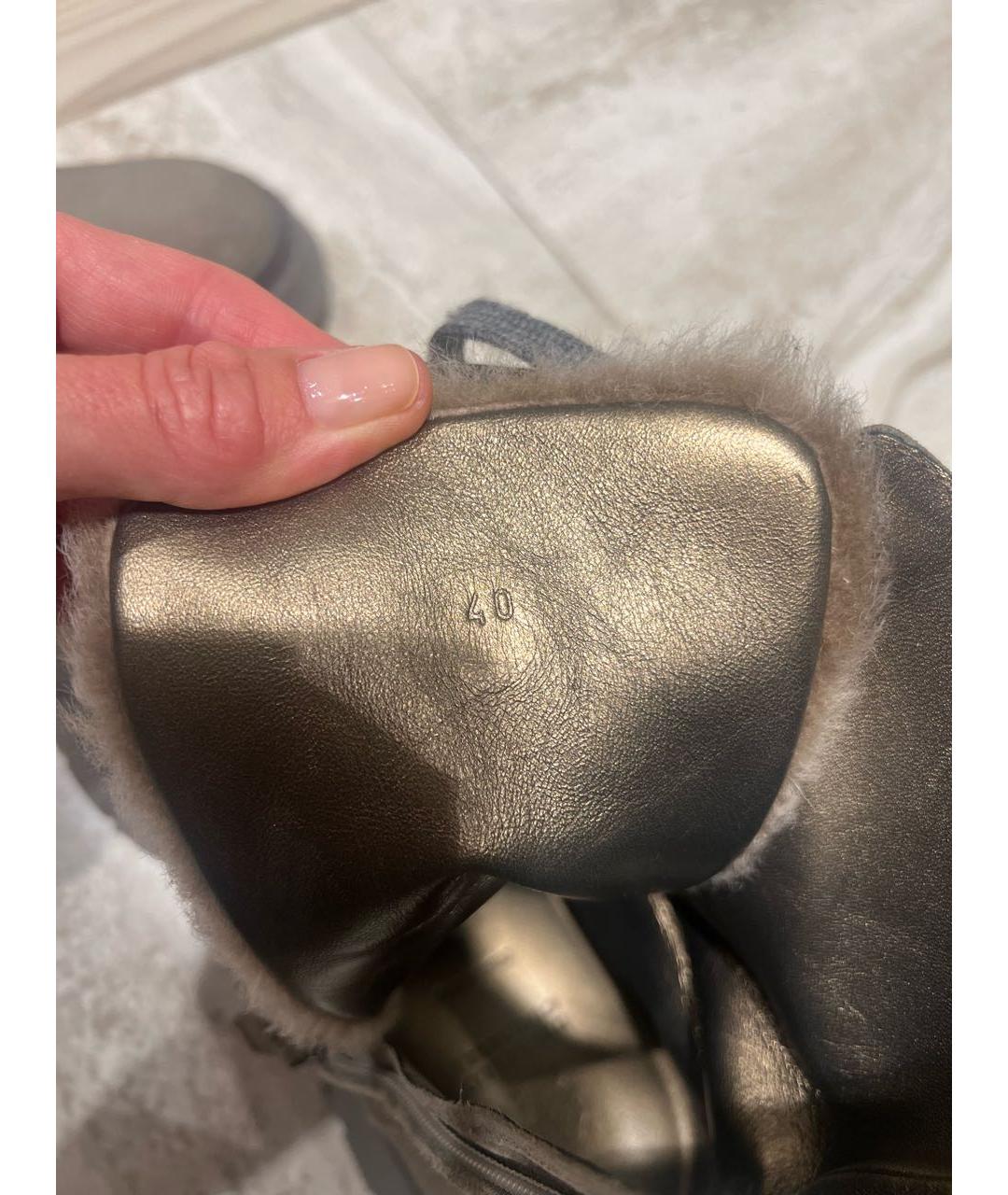 BRUNELLO CUCINELLI Серые замшевые ботинки, фото 5