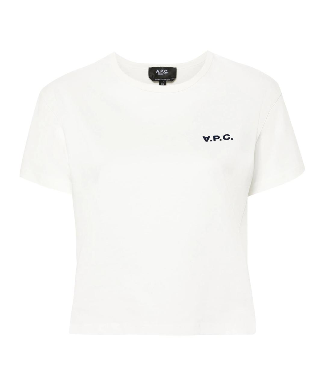 A.P.C. Белая хлопковая футболка, фото 1