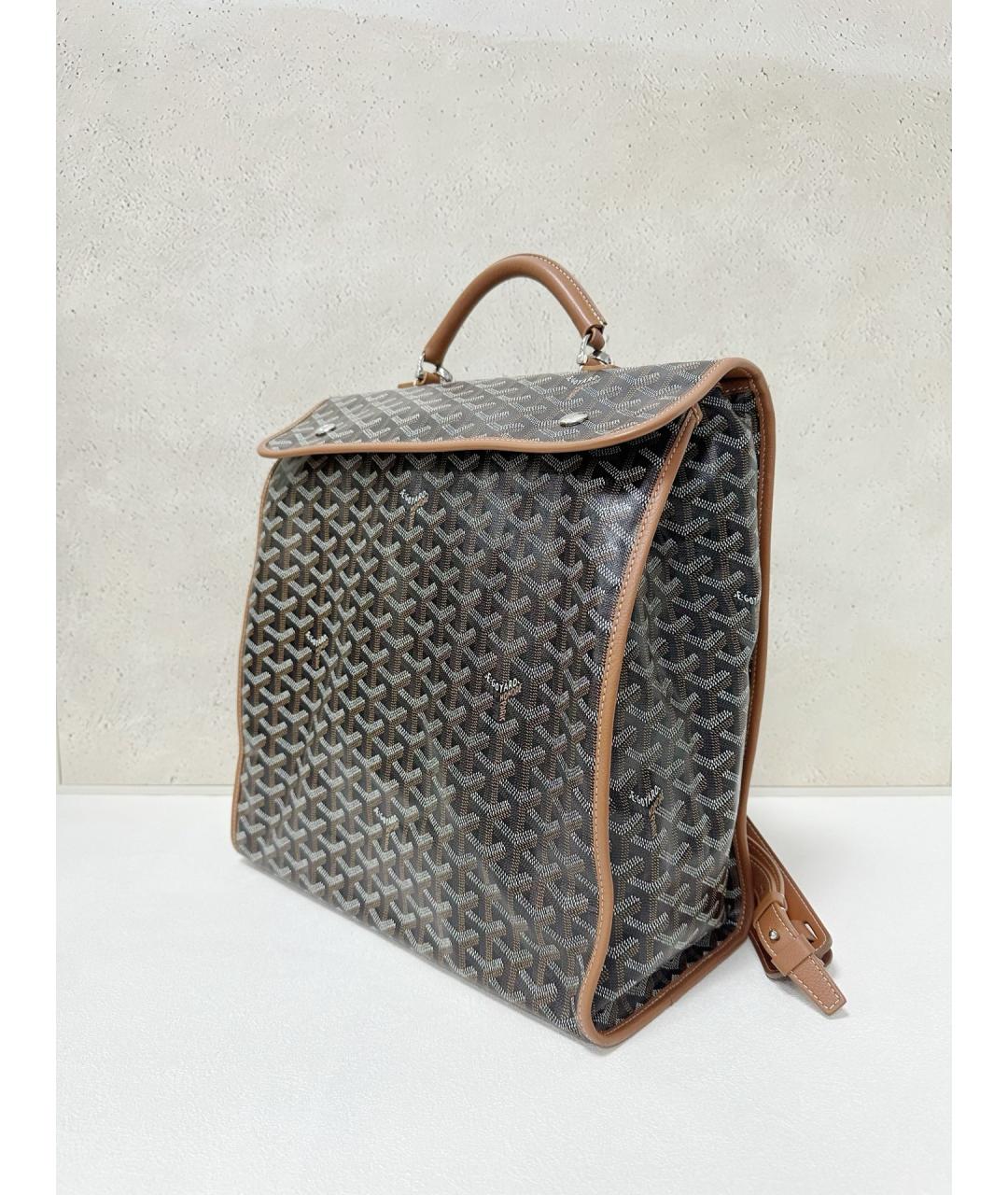 GOYARD Коричневый рюкзак из искусственной кожи, фото 4