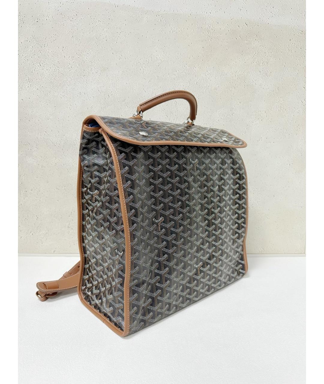 GOYARD Коричневый рюкзак из искусственной кожи, фото 3