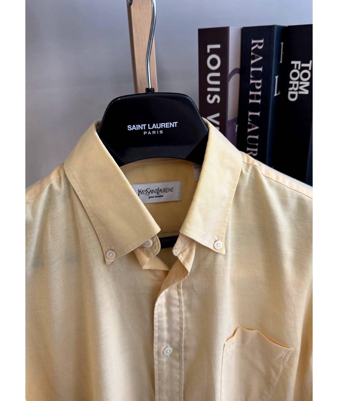 SAINT LAURENT Желтая хлопковая рубашка, фото 3