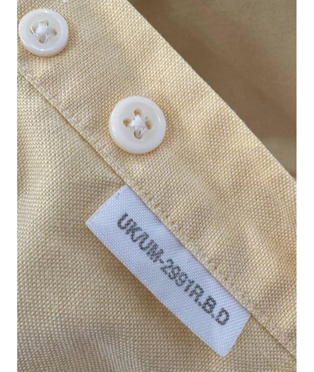 SAINT LAURENT Желтая хлопковая рубашка, фото 4