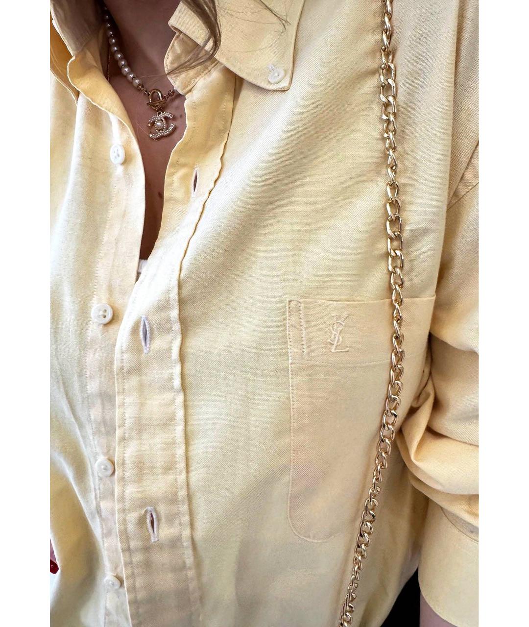 SAINT LAURENT Желтая хлопковая рубашка, фото 2