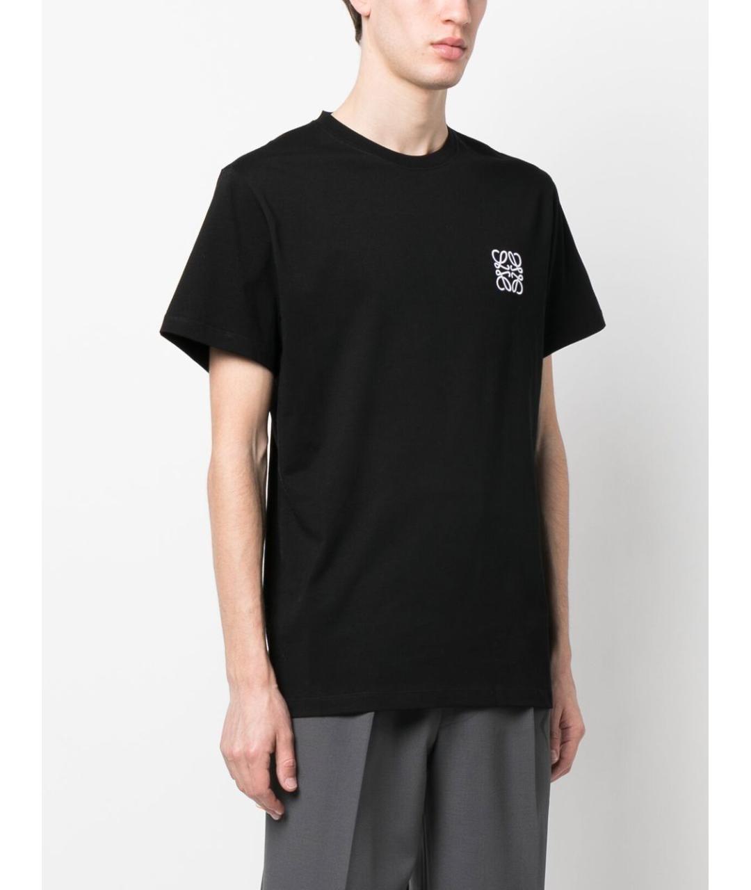 LOEWE Черная хлопковая футболка, фото 3