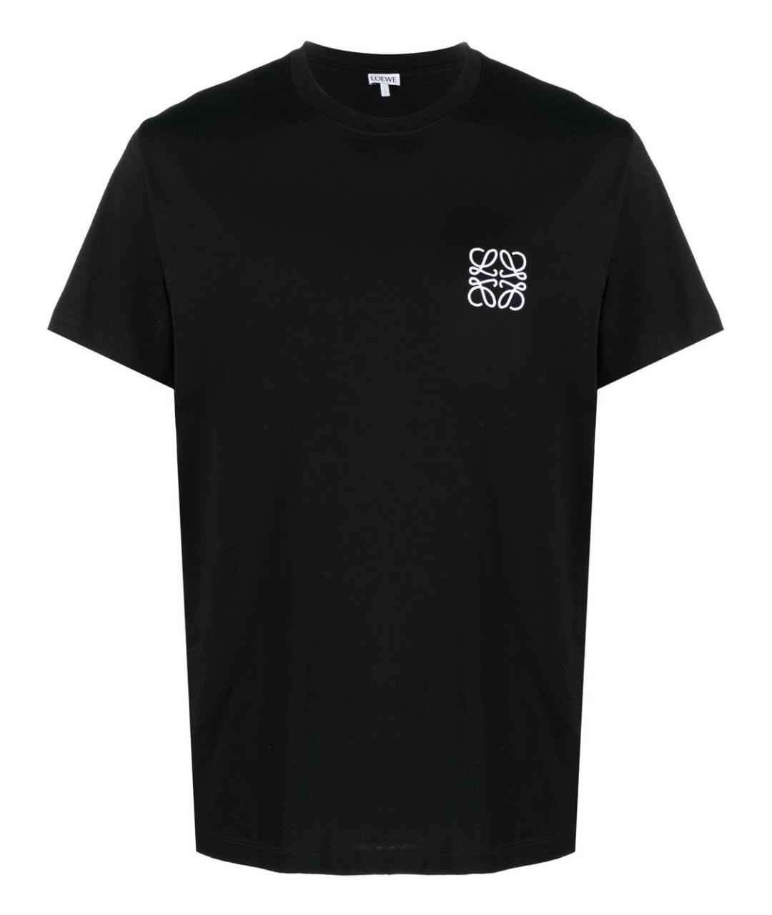 LOEWE Черная хлопковая футболка, фото 1