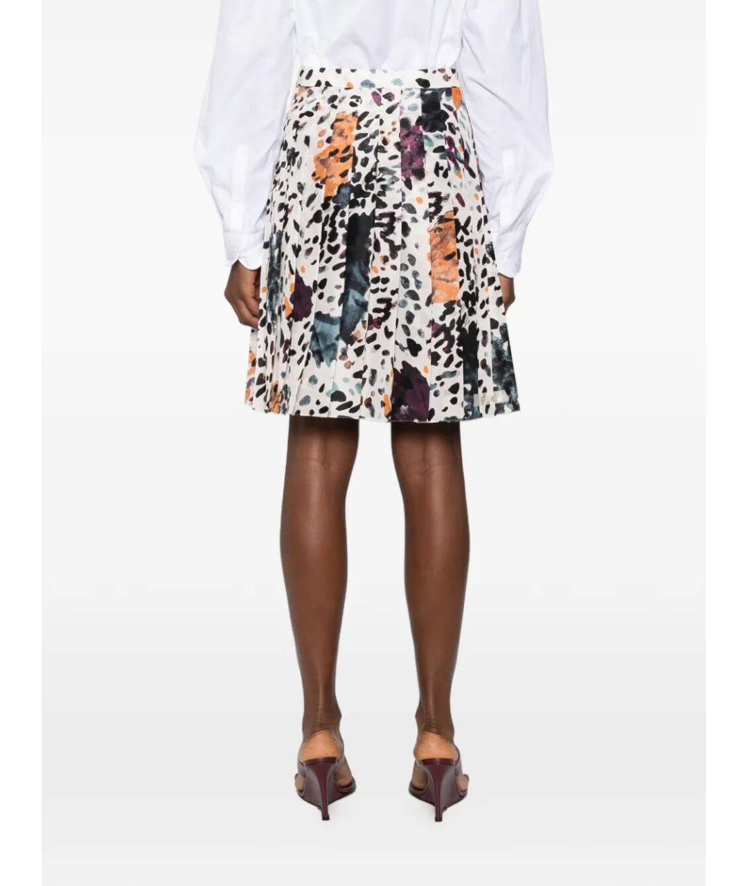 FENDI Мульти шелковая юбка миди, фото 2