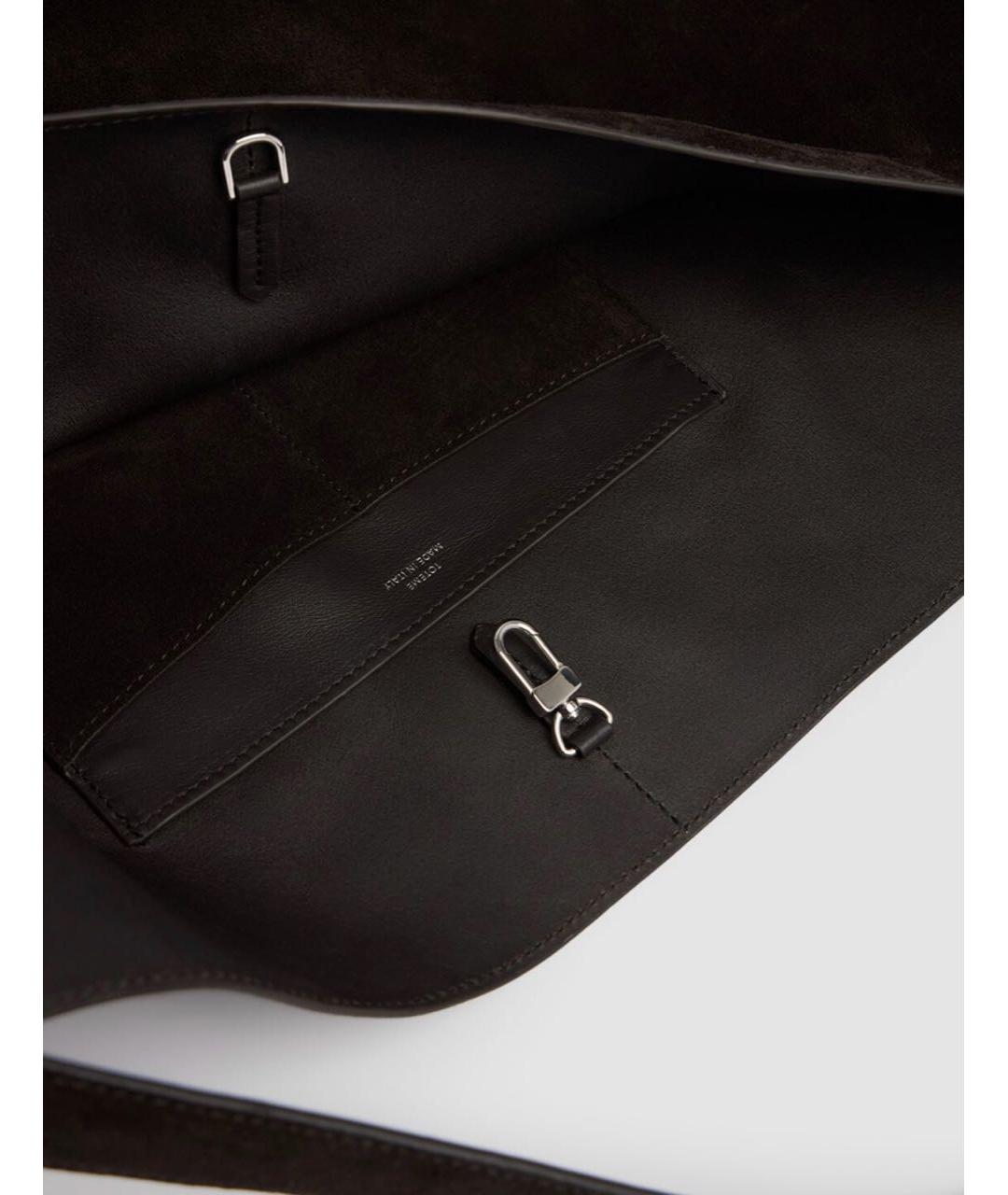 TOTEME Коричневая замшевая сумка тоут, фото 4