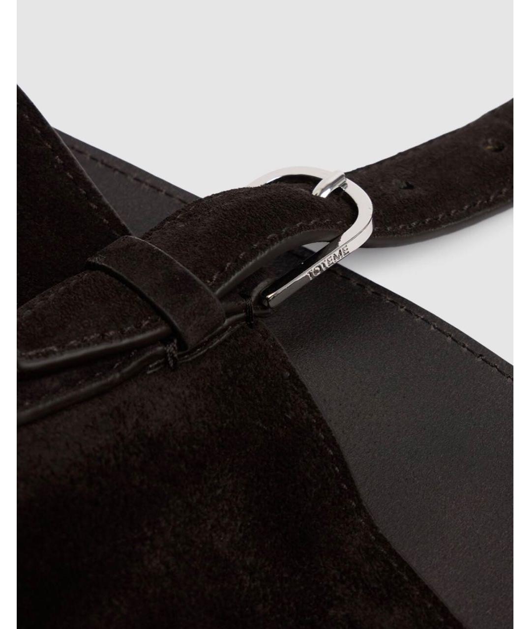 TOTEME Коричневая замшевая сумка тоут, фото 3
