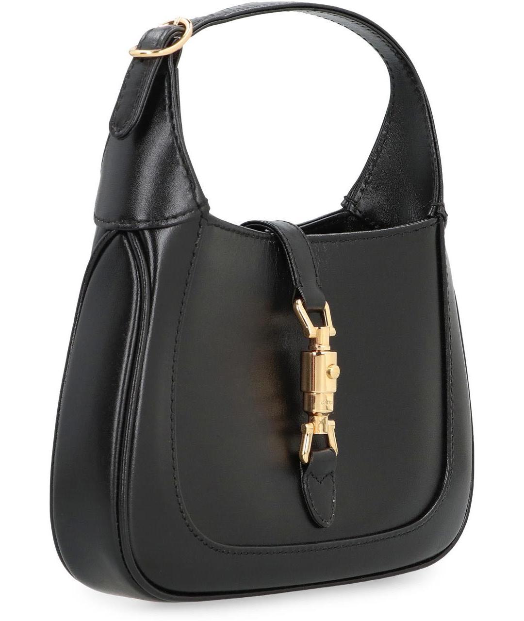 GUCCI Черная кожаная сумка через плечо, фото 2