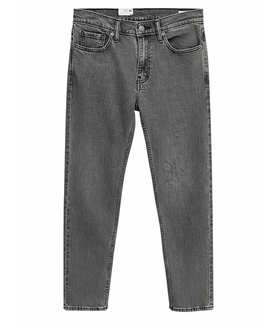 LEVI'S Антрацитовые хлопко-лиоцелловые джинсы скинни, фото 1