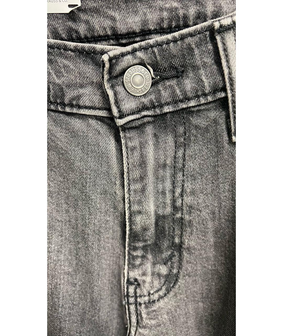 LEVI'S Антрацитовые хлопко-лиоцелловые джинсы скинни, фото 4