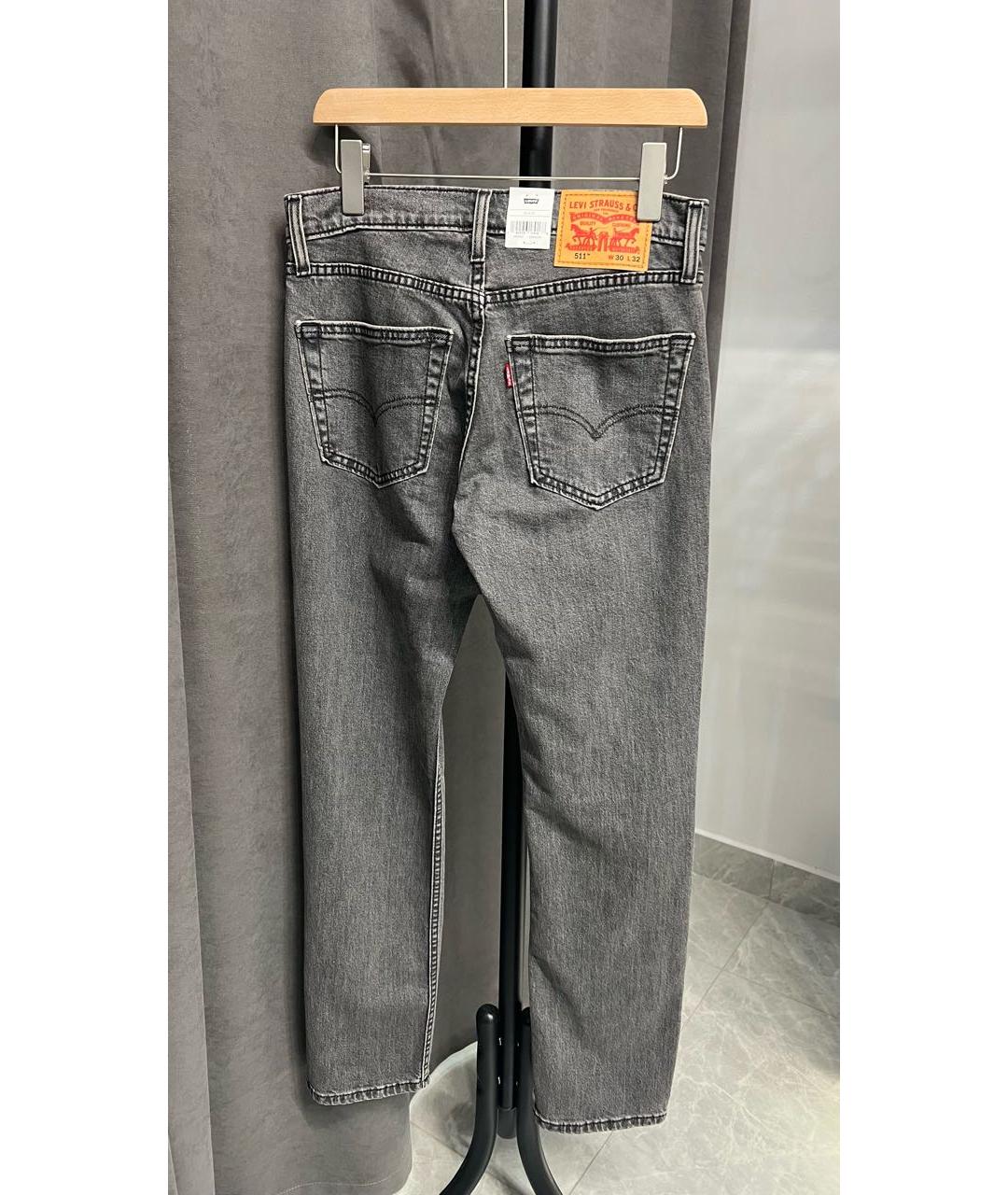 LEVI'S Антрацитовые хлопко-лиоцелловые джинсы скинни, фото 2