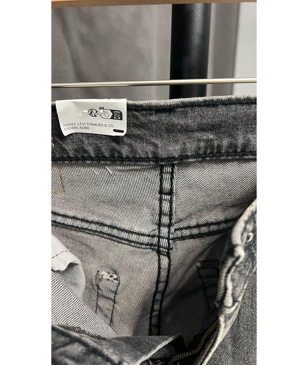LEVI'S Антрацитовые хлопко-лиоцелловые джинсы скинни, фото 3
