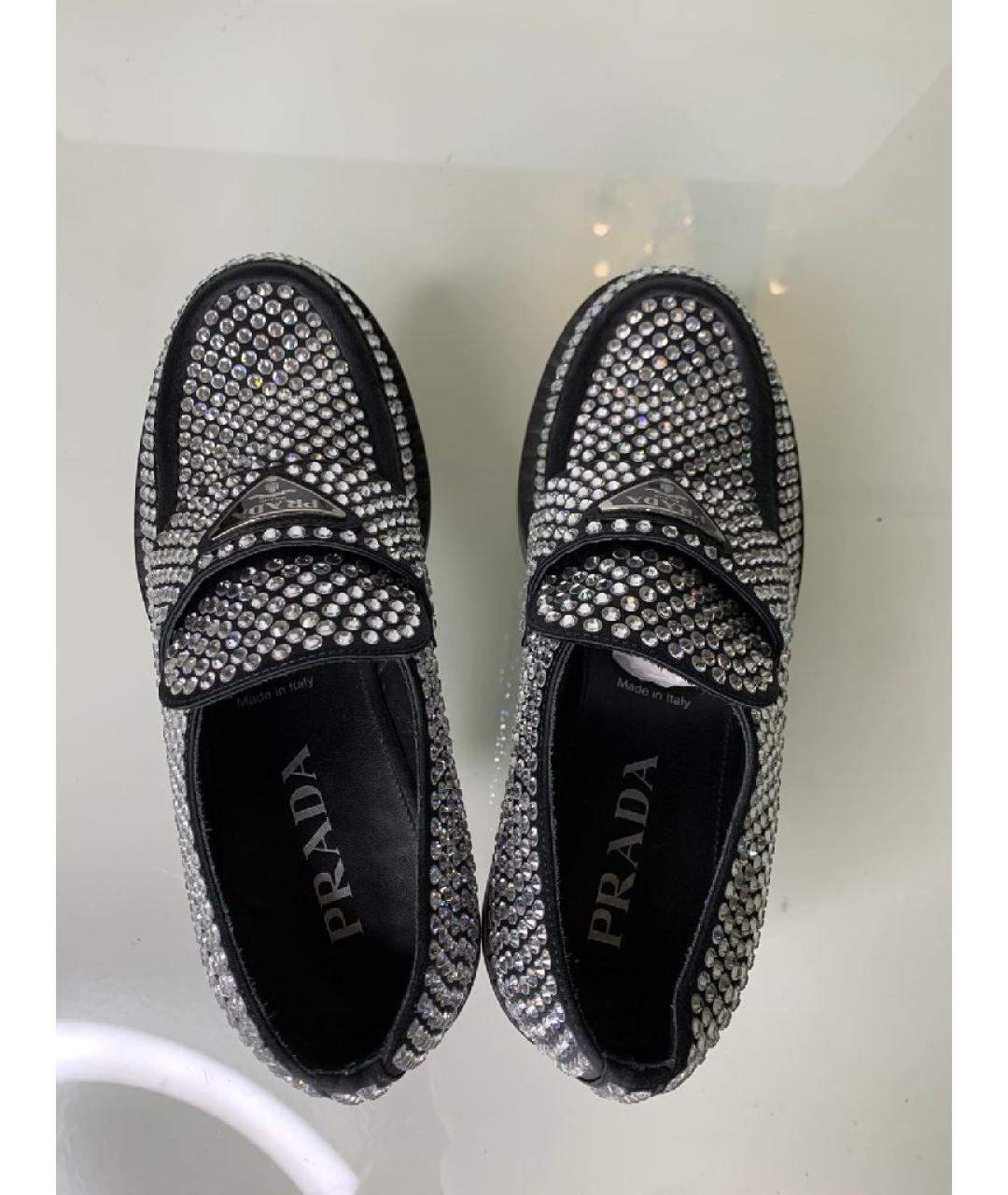 PRADA Черные кожаные лоферы, фото 3