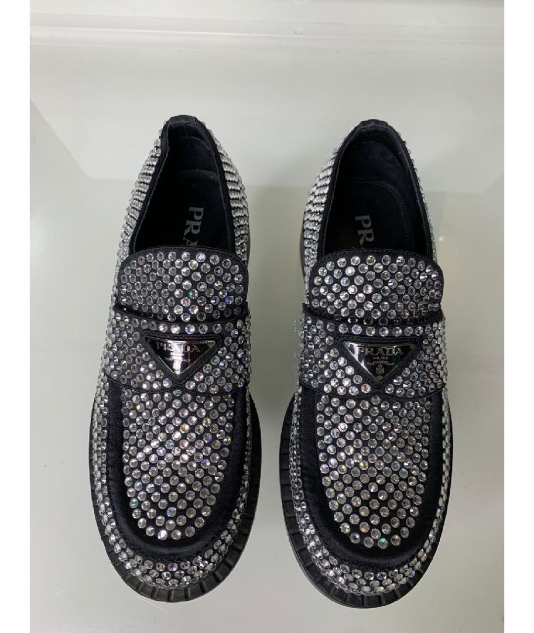 PRADA Черные кожаные лоферы, фото 2