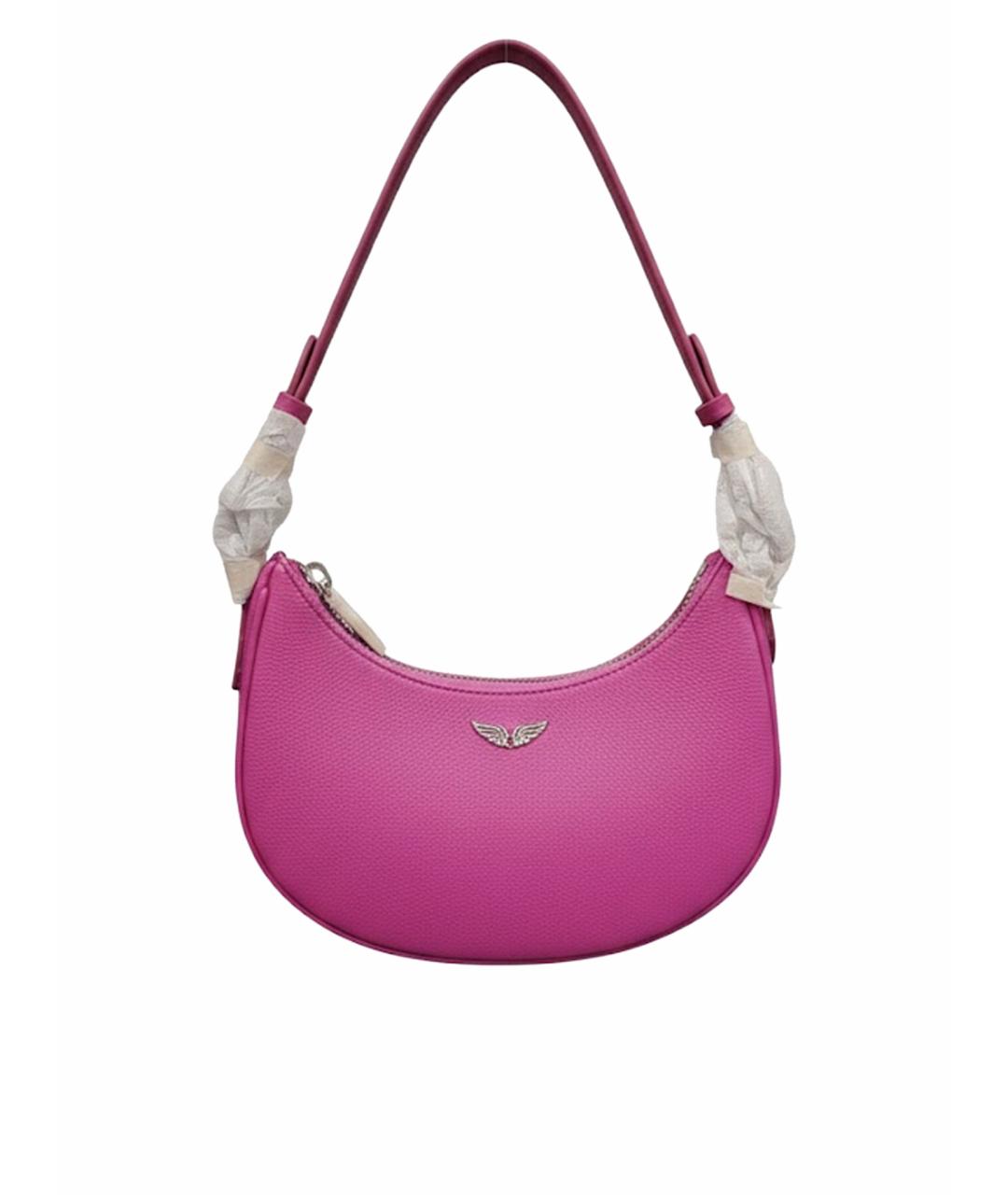 ZADIG & VOLTAIRE Розовая кожаная сумка через плечо, фото 1