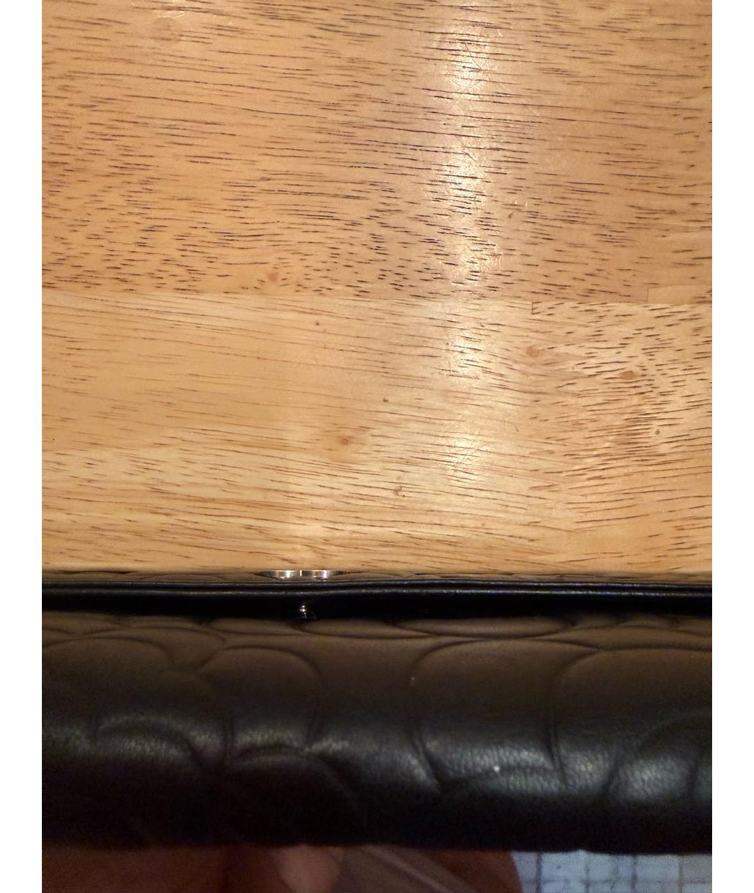 CHANEL Черный кожаный кошелек, фото 6