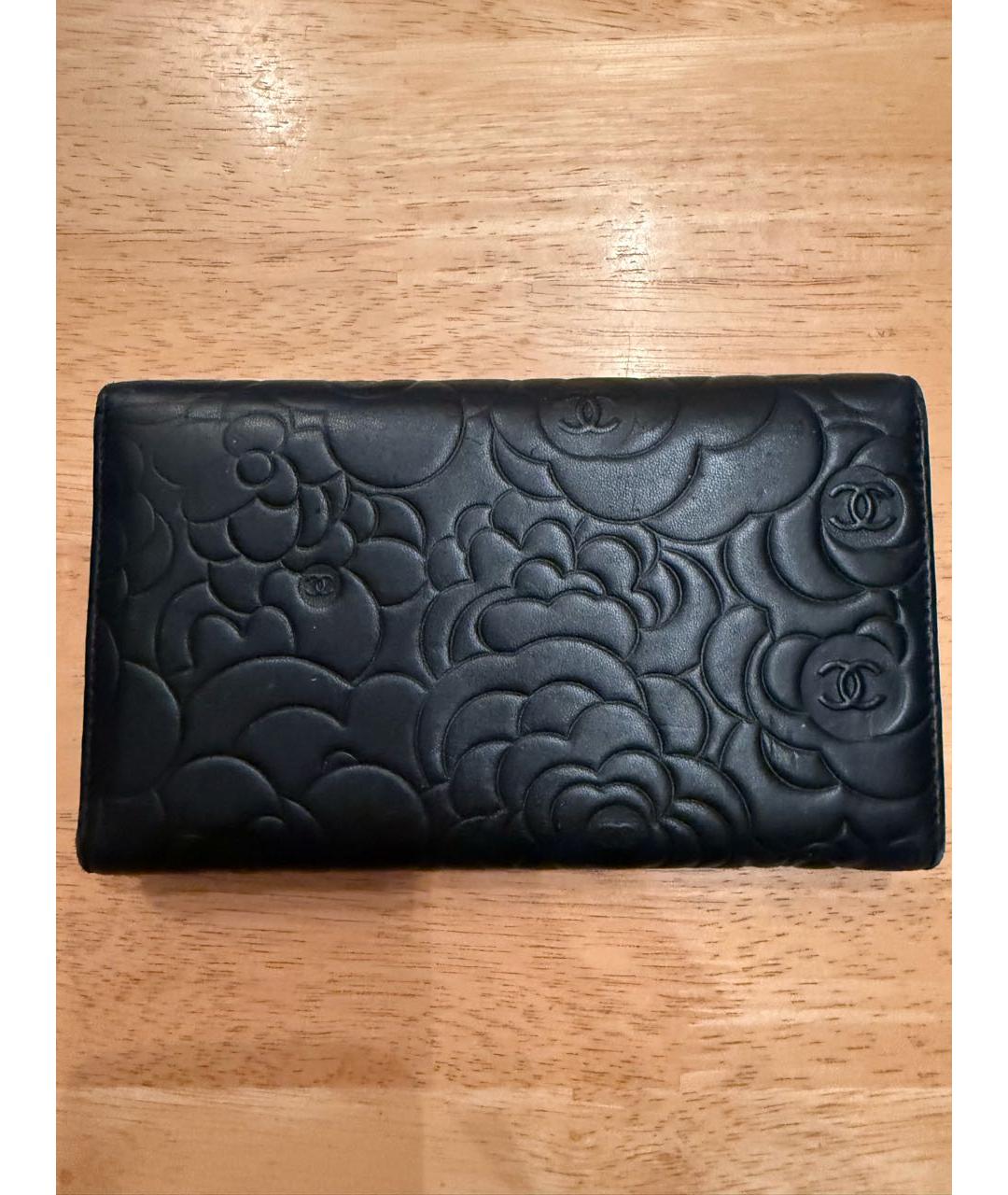 CHANEL Черный кожаный кошелек, фото 2