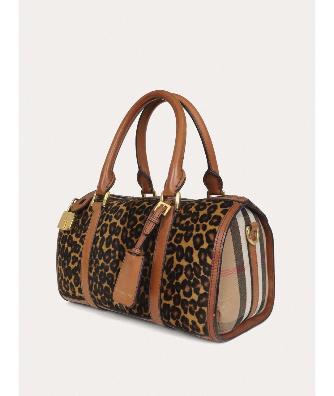 BURBERRY Коричневая сумка с короткими ручками, фото 2