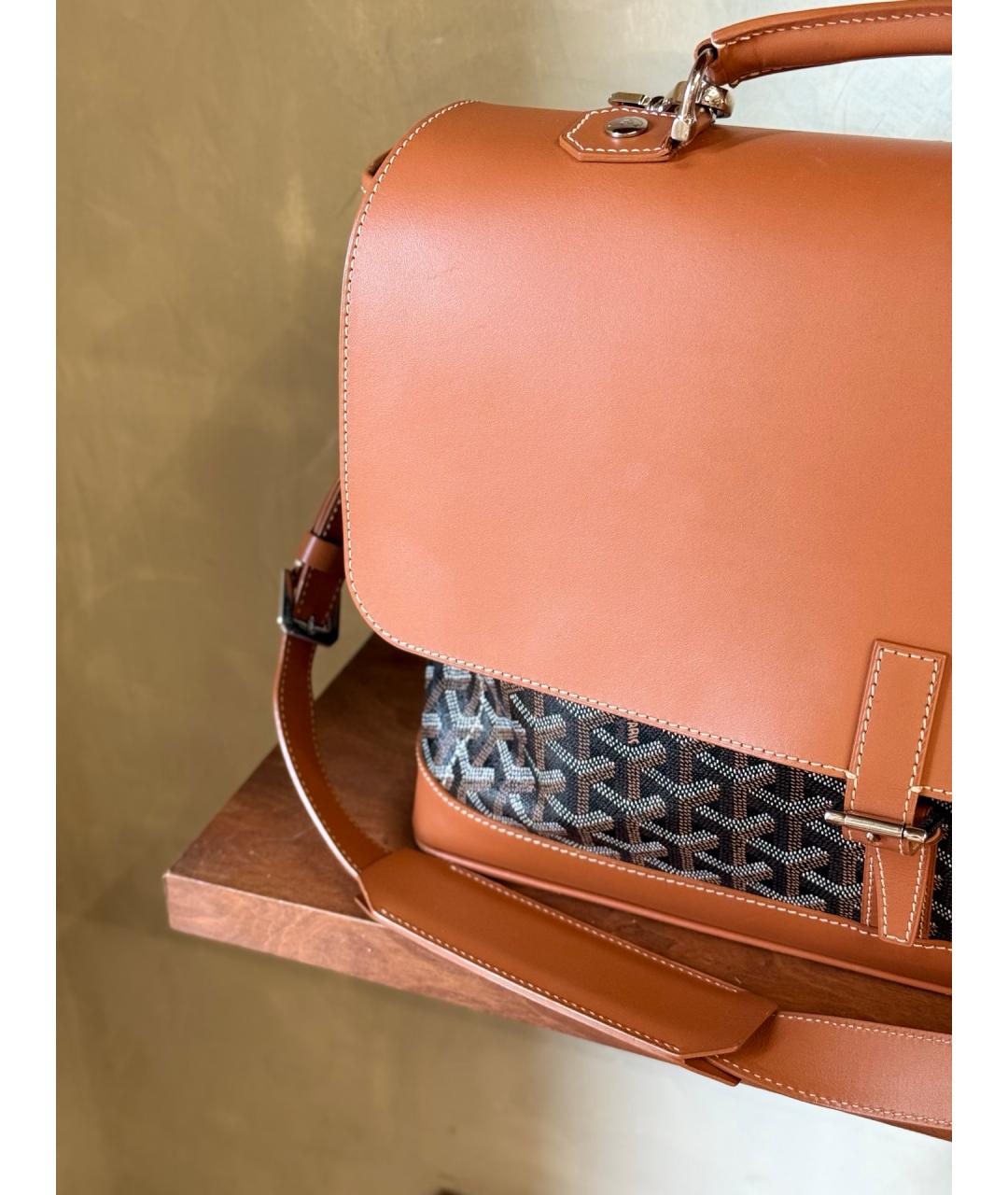 GOYARD Коричневая сумка через плечо из искусственной кожи, фото 3