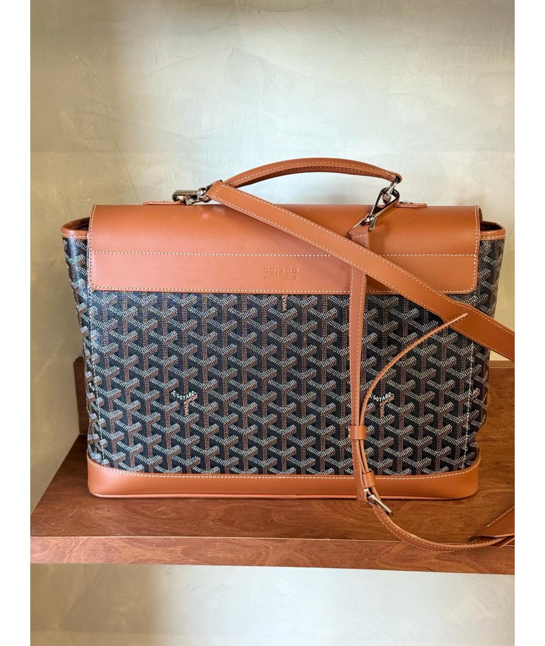 GOYARD Коричневая сумка через плечо из искусственной кожи, фото 6