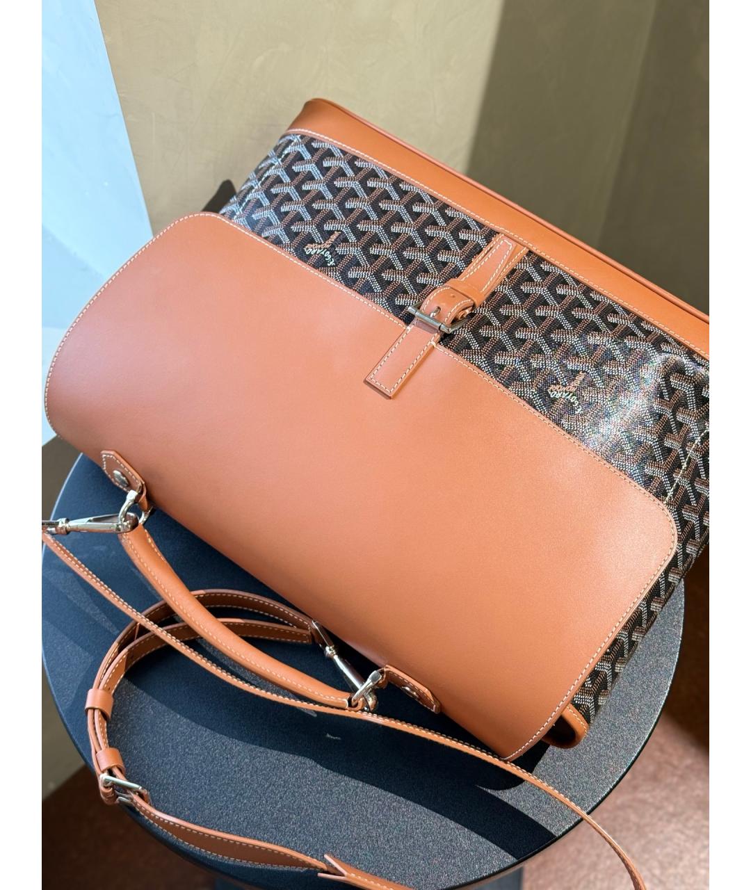 GOYARD Коричневая сумка через плечо из искусственной кожи, фото 9