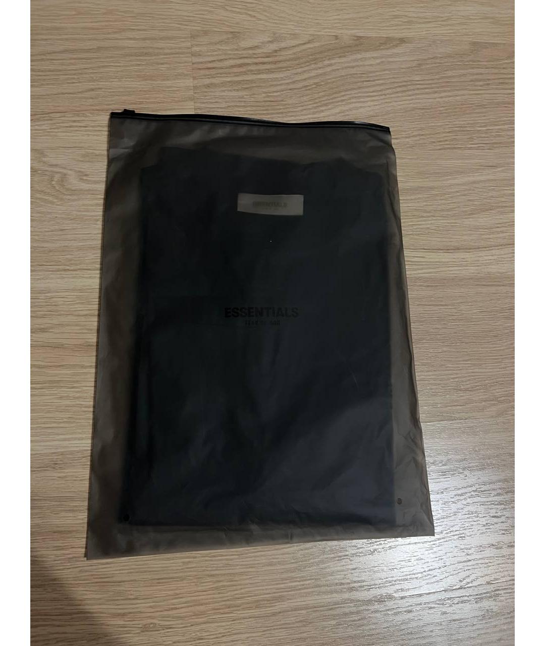 FEAR OF GOD ESSENTIALS Черная хлопковая футболка, фото 2