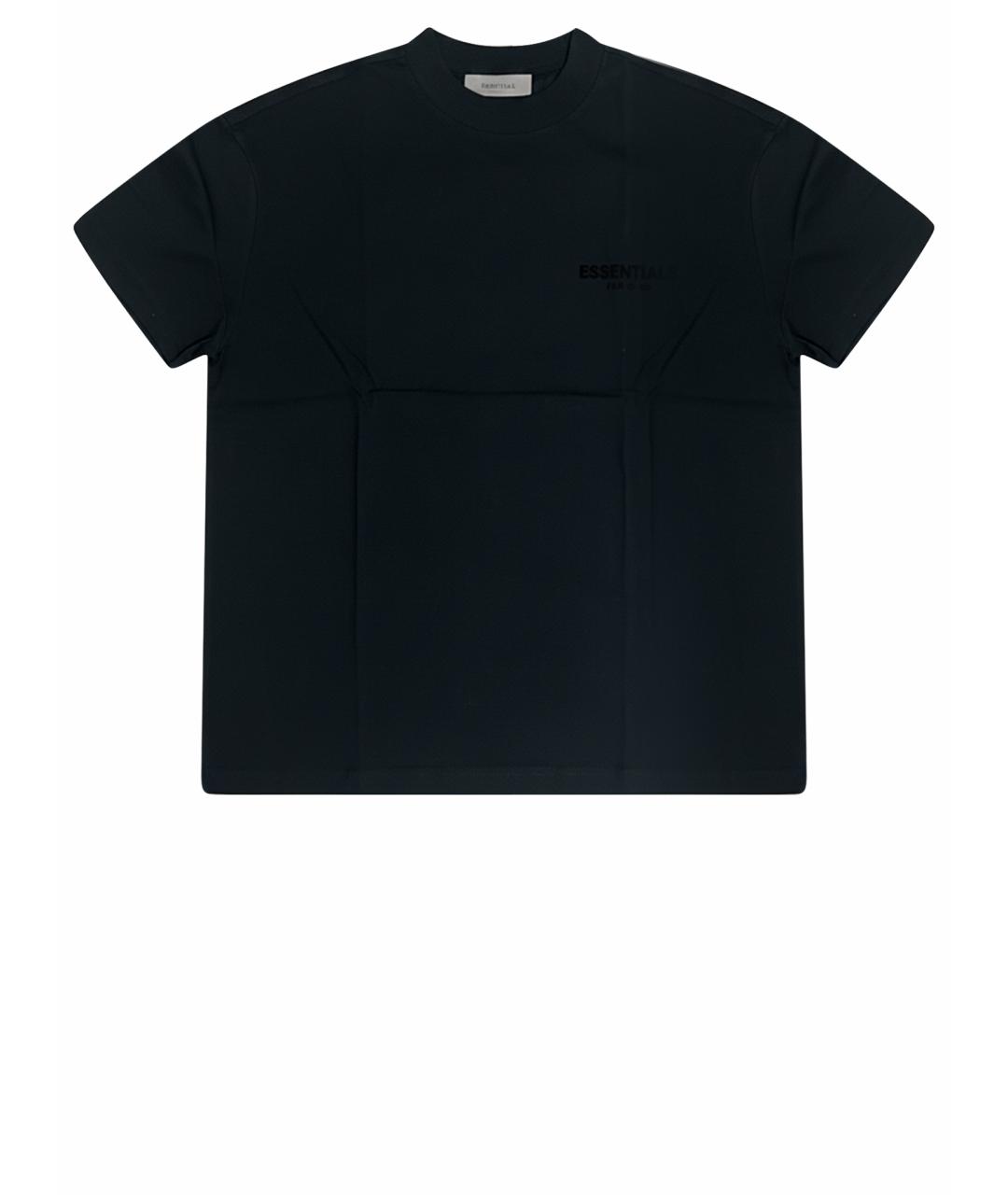FEAR OF GOD ESSENTIALS Черная хлопковая футболка, фото 1