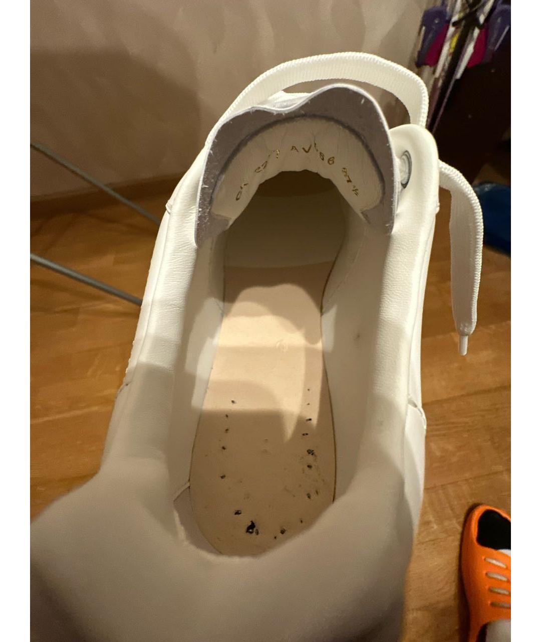 DOLCE&GABBANA Белые кожаные кеды, фото 6