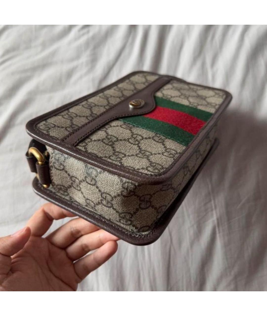 GUCCI Кожаная сумка с короткими ручками, фото 4