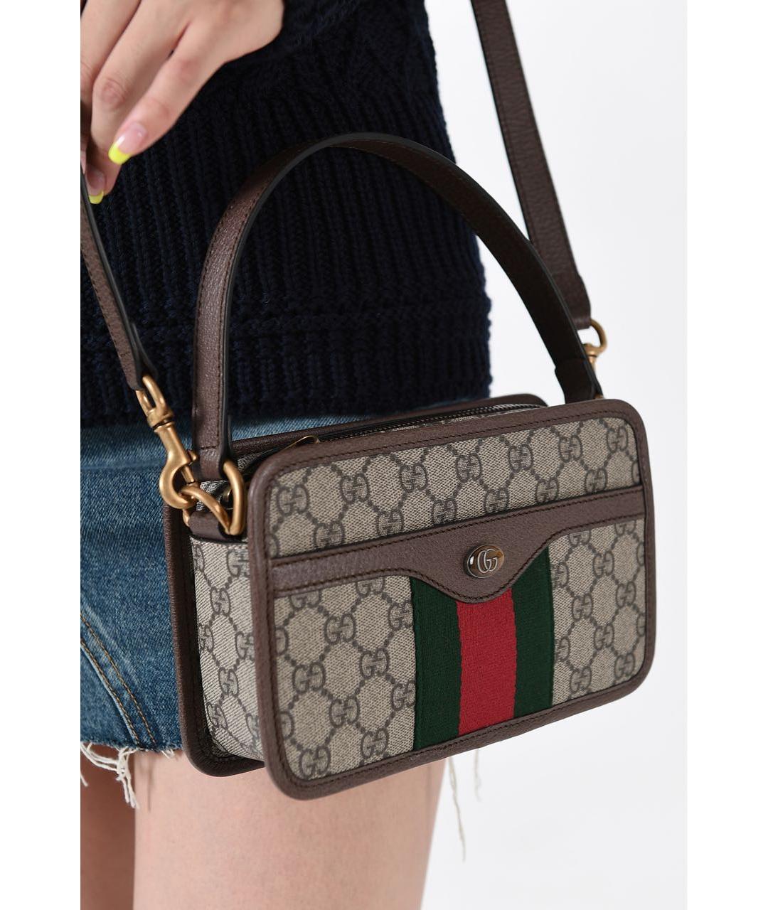 GUCCI Кожаная сумка с короткими ручками, фото 7