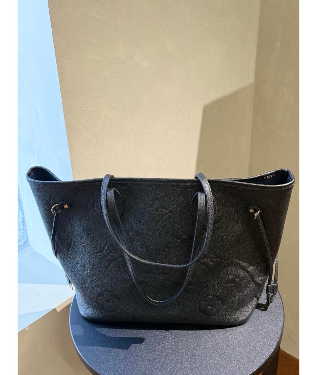 LOUIS VUITTON Черная кожаная сумка через плечо, фото 9