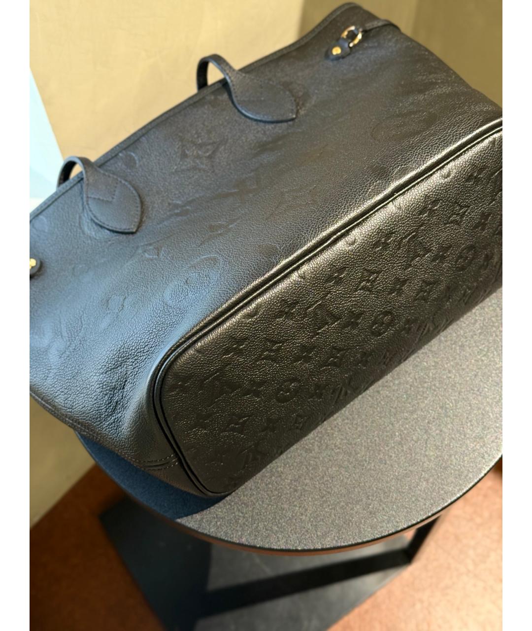 LOUIS VUITTON Черная кожаная сумка через плечо, фото 8