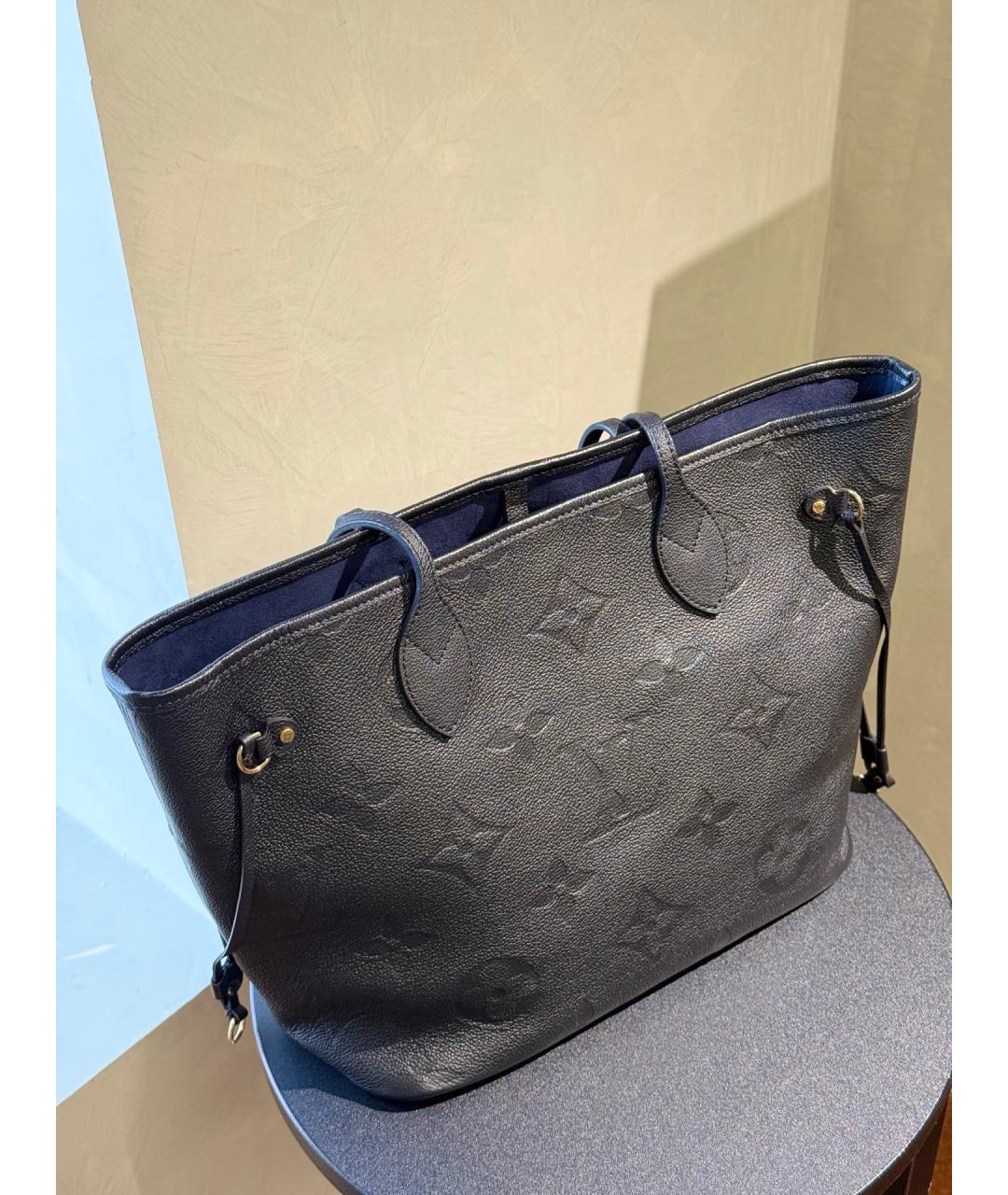 LOUIS VUITTON Черная кожаная сумка через плечо, фото 4