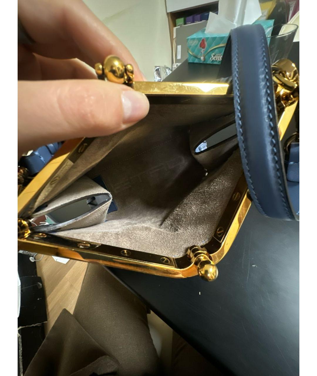 ETRO Синяя кожаная сумка через плечо, фото 4