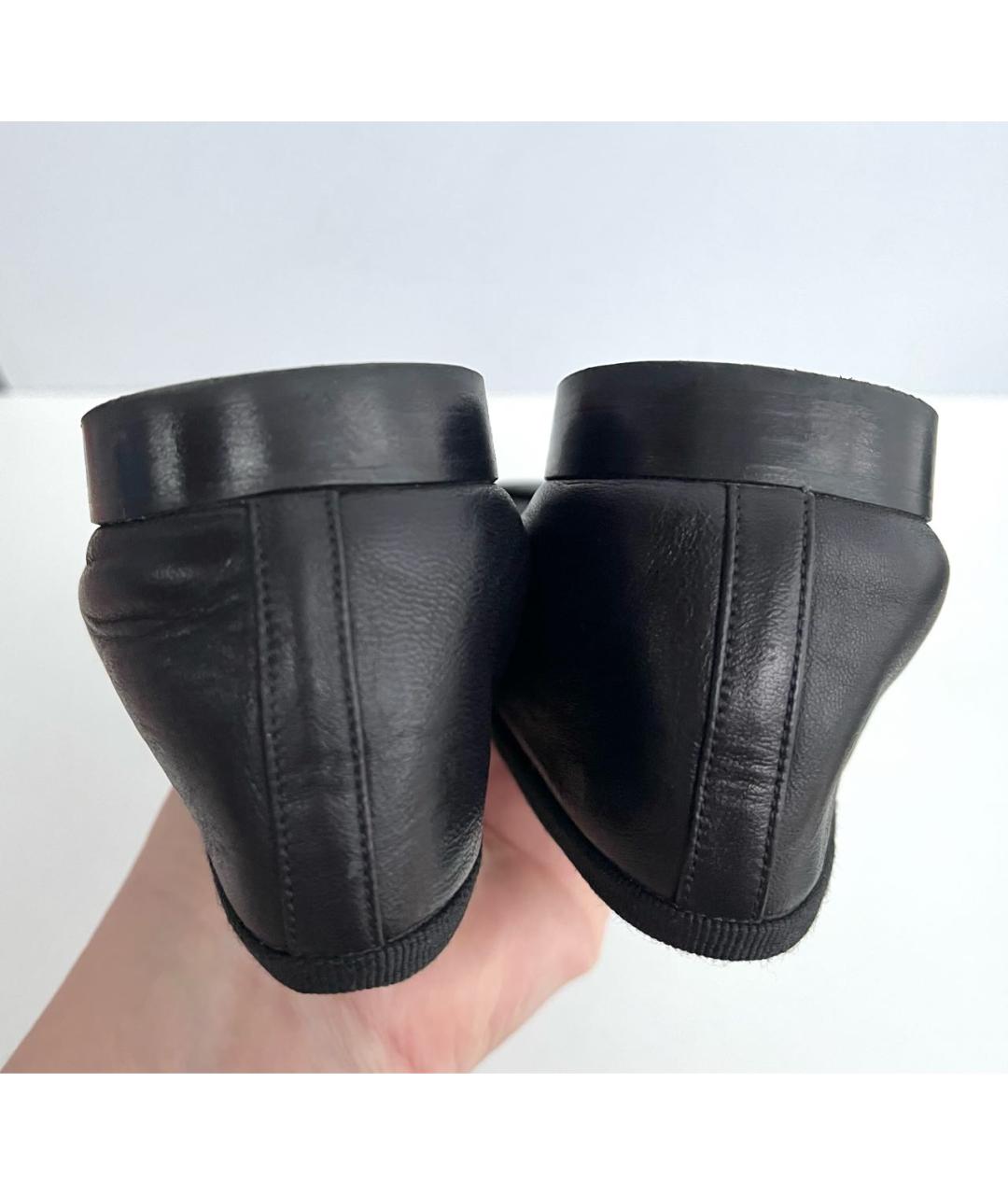 CHANEL Черные кожаные балетки, фото 7