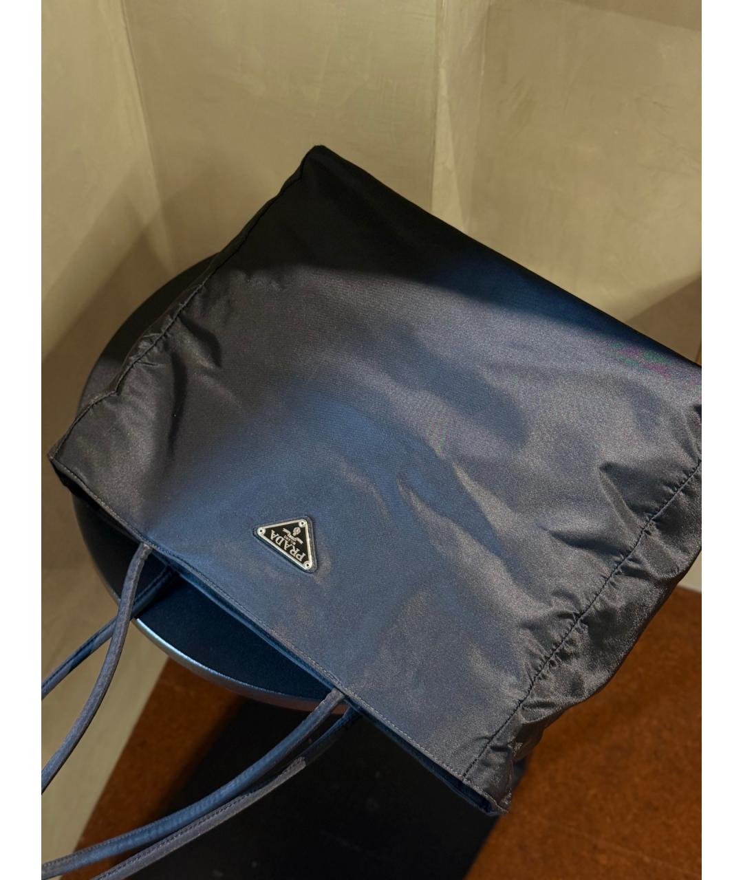 PRADA Черная синтетическая сумка через плечо, фото 6