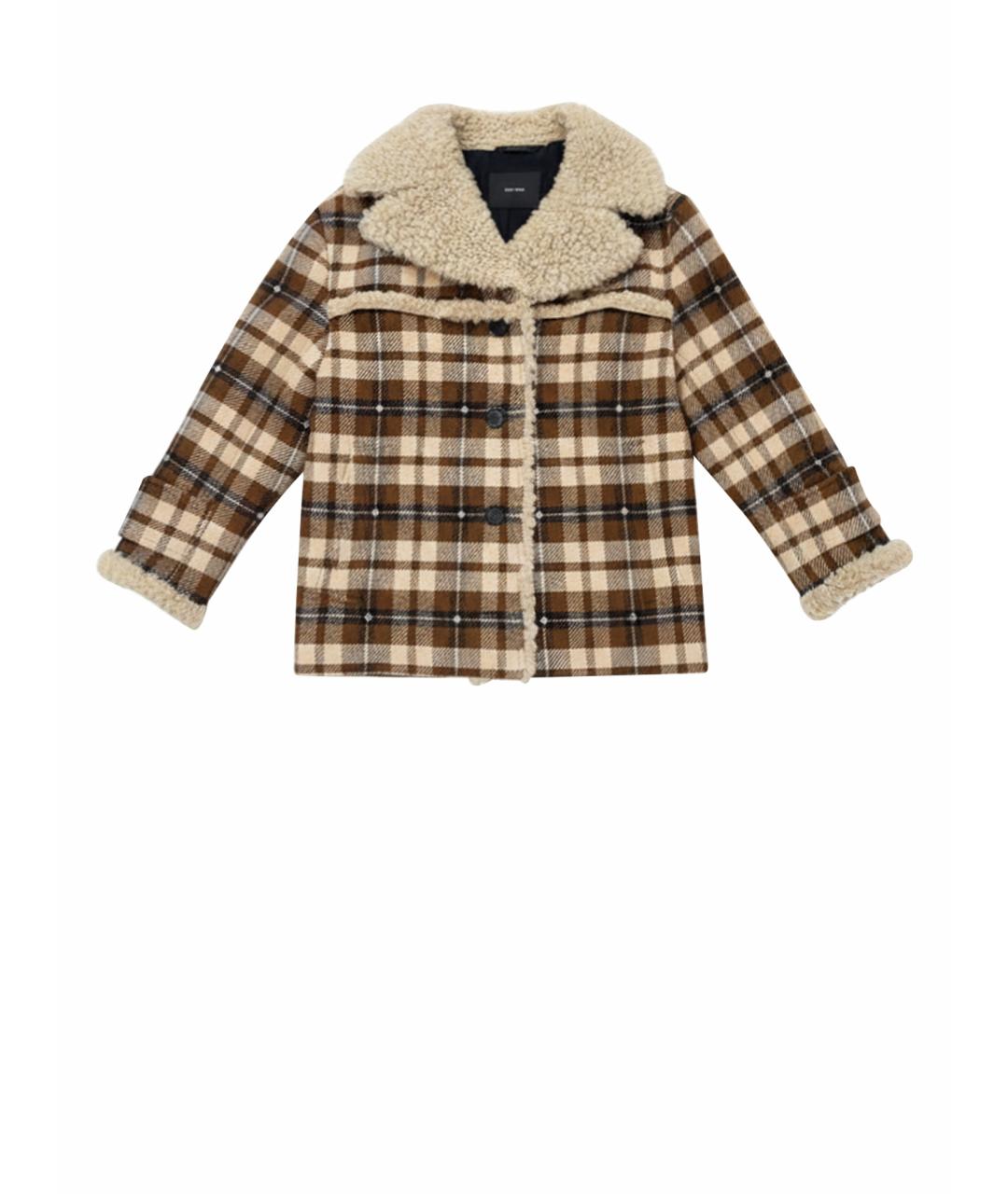 MIU MIU Бежевая меховая дубленка, фото 1