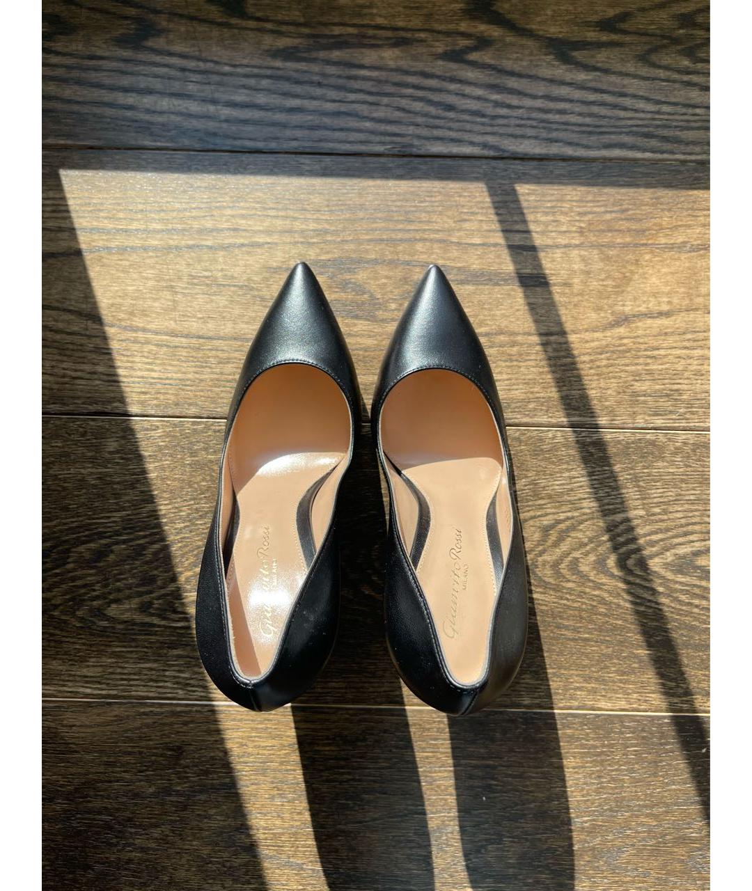 GIANVITO ROSSI Черные кожаные туфли, фото 2