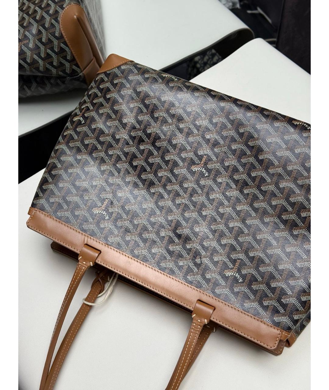 GOYARD Коричневая сумка тоут, фото 9