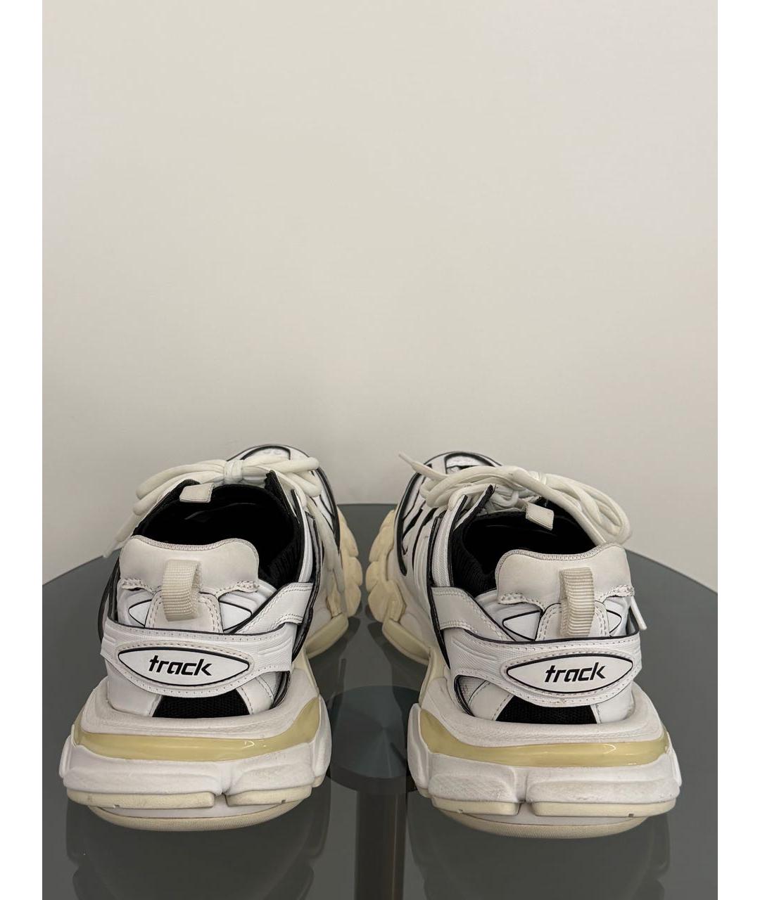 BALENCIAGA Белые кожаные кроссовки, фото 4