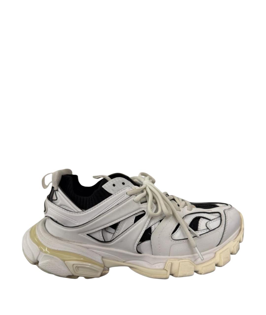 BALENCIAGA Белые кожаные кроссовки, фото 1