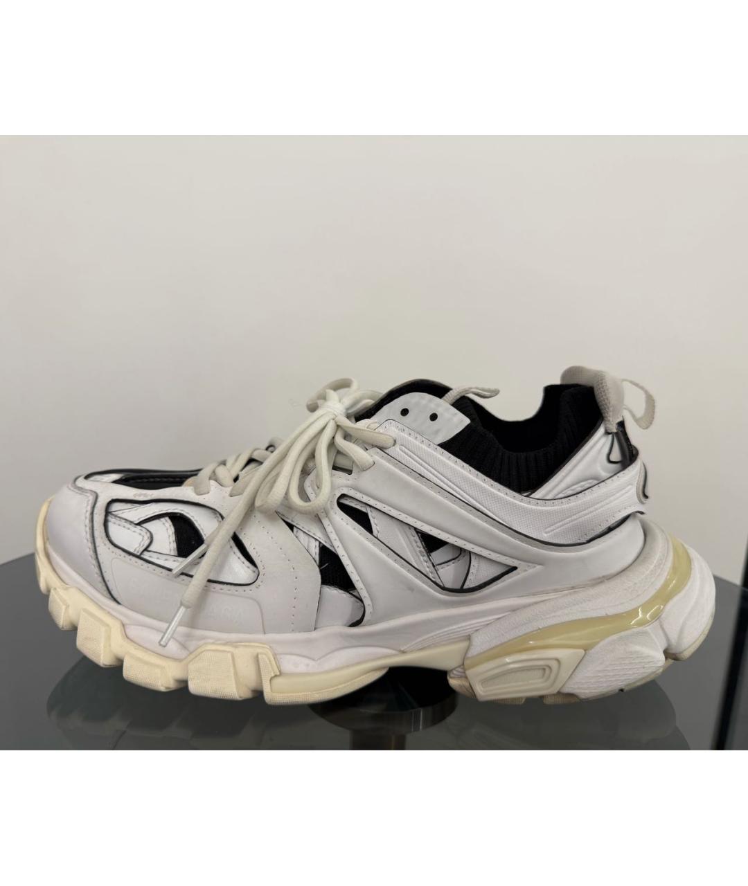 BALENCIAGA Белые кожаные кроссовки, фото 5