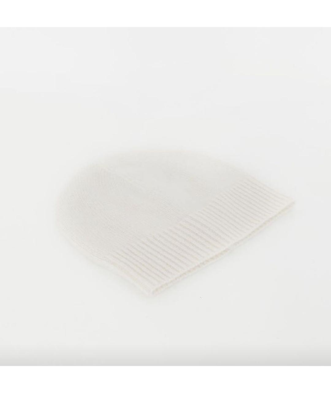 YVES SALOMON Белая кашемировая шапка, фото 2