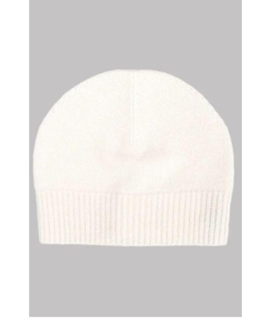 YVES SALOMON Белая кашемировая шапка, фото 4